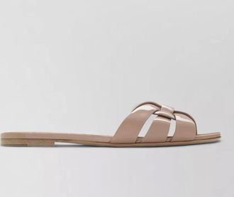 Saint Laurent leather tribute mules
