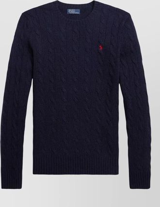 Polo Ralph Lauren wool cashmere cable knit cropped sweater