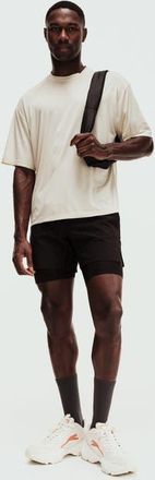 H&M Loose Fit Boxy-style Sports T-shirt With Drymove in Natural White at Nordstrom, Size X-Large