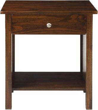 Casual Home Vanderbilt Night Stand with USB Port-Warm Brown
