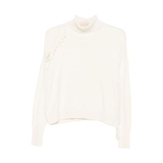 Twinset Turtleneck Trui - Dames - Coltruien - Beige - S - Truien & Vesten