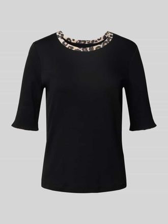 Marc Cain Regular Fit T-Shirt mit Animal-Print in Black, Gr&ouml;&szlig;e 40