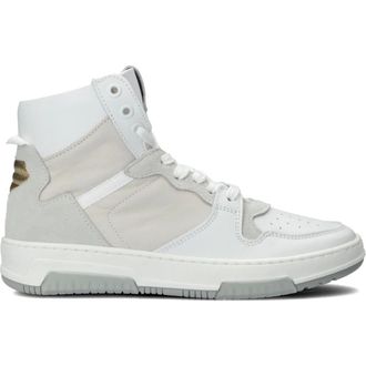 Palpa Hoge Top Sneaker Mitch - Dames - Schoenen - Wit - Maat: 37 EU Leer