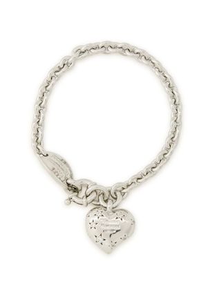 Vivienne Westwood Lee Crystal-embellished Heart-pendant Bracelet - Silver - S