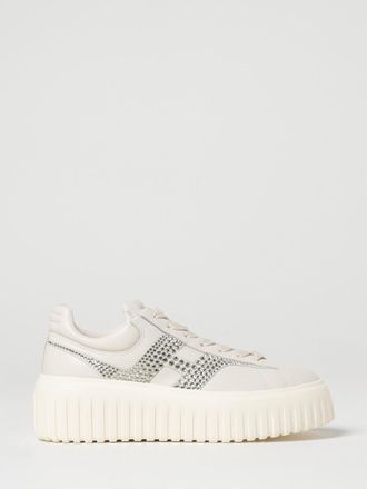 Hogan Sneakers H-Stripes in pelle con strass