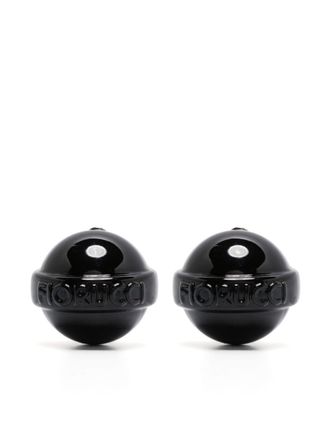 Fiorucci Mini Lollipop clip-on earrings - women - Resin - One Size - Black