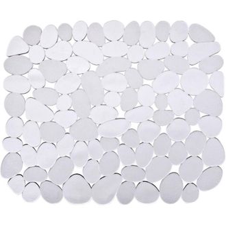 WENKO 2003010100 Tappetino per Lavello Stone, Plastica, Materiale Plastico, 31 x 26 cm, Trasparente - Wenko