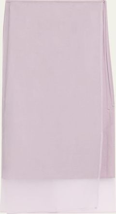 Brunello Cucinelli Crispy Cotton Midi Sarong Skirt