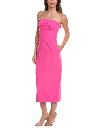 Milly Taylor Triangle Pleat Cady Dress