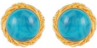 Susan Caplan Vintage 1980s Vintage Turquoise Clip-On Earrings at Nordstrom