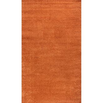 Jonathan Y Designs Haze Solid Low-Pile Area Rug in Orange at Nordstrom, Size 5Ft 0In X 8Ft 0In