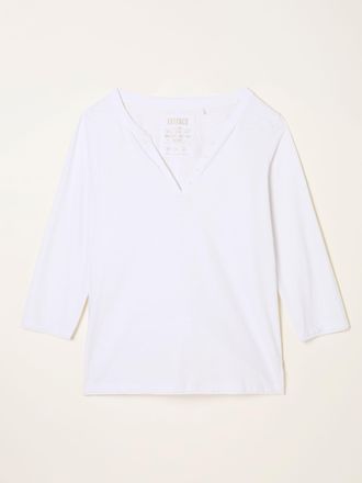 Fat Face FatFace Aster White 3/4 Sleeve V-neck T Shirt