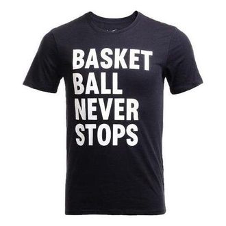 Nike Mens Nike Alphabet Casual Round Neck Short Sleeve Black T-Shirt 778493-011