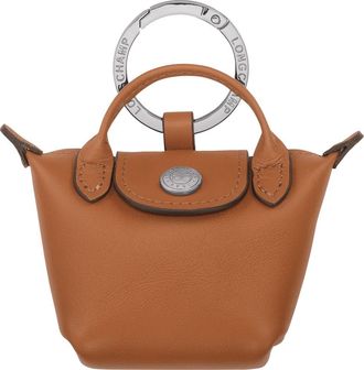 Longchamp Le Pliage Xtra Leather AirPod Bag Charm in Cashew at Nordstrom