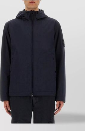 Stone Island hooded jacket with adjustable cuffs and side pockets