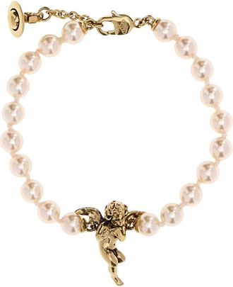 Vivienne Westwood Pulsera de Perlas Putti - Accessories - Mujer - Blanco - ONE SIZE