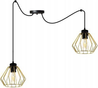 OEM L&aacute;mpara De Techo Colgante Ara&ntilde;a Dorada, Plaf&oacute;n De Alambre