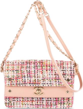 Chanel Borsa a spalla in tweed - Rosa