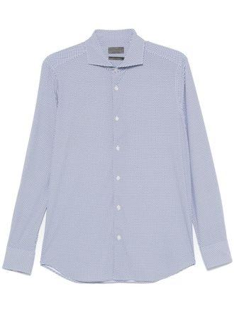 Dell'Oglio geometric-print shirt - Blue