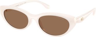 Coach HC8456D CDP42 Asian Fit 579073 Womens Sunglasses White Size 55