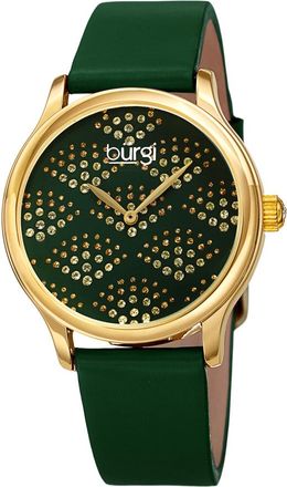 Bürgi Pebble Style Quartz Green Dial Ladies Watch BUR238GN