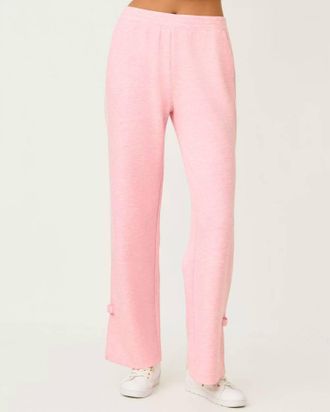 Lilly Pulitzer Dylana Bow Track Pant In Heathered Conch Shell Pink