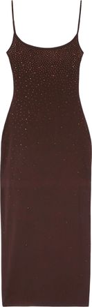 MC2 Saint Barth Bodycon Midi Dress with Strass Gradient Embellishments