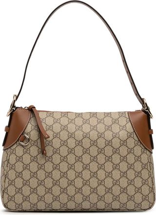 Gucci 2016-2025 Medium GG Supreme Emblem shoulder bag - women - Fabric - One Size - Brown