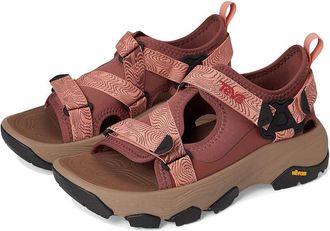 Teva Grandview Max Sandal Womens Sandals Mahogany/Blooming Dahlia : 8.5 B - Medium, Synthetic
