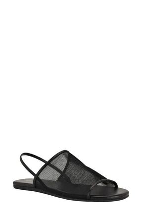 Calvin Klein Gaven Slingback Sandal in Black Mesh at Nordstrom, Size 7.5