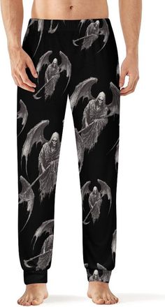 Generic Grims Reapers with Scyth Mens Pajama Pant Casual Lounge Pants Lightweight Pjs Sleepwear