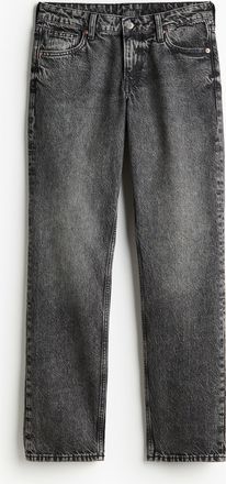H&M Straight Low Jeans - Grau