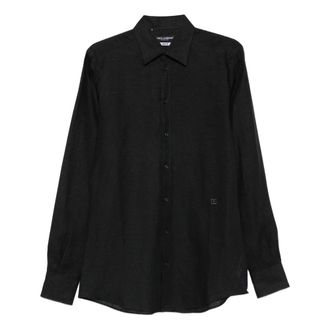 Dolce & Gabbana Black Shirts with Palermo Collar