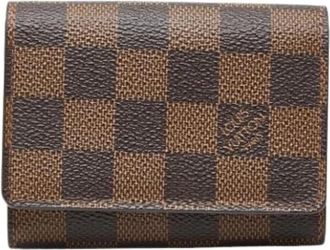 Louis Vuitton Pre-owned Card Case - Dames - Vintage Accessoires - Bruin - ONE Size - Leer - Vintage
