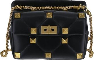 Valentino Quilted Leather Roman Stud Shoulder Bag