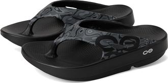 Oofos Ooriginal Sport Thong Walking Shoes Black Water Camo : Mens 11 - Womens 13 Medium, Synthetic