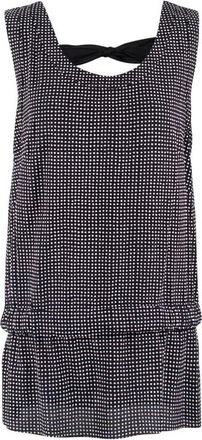 Marni Black Polkadot Tie Back Tunic Size XS