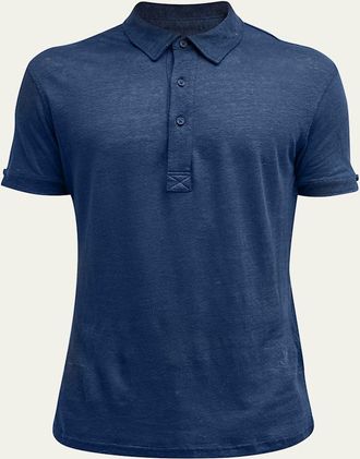 Orlebar Brown Mens Sebastian Linen Polo Shirt
