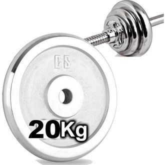 Trade Shop Disco Olimpico In Acciaio Piastra Pesi Per Bilanciere Manubri Da 20 Kg Palestra - - Trade Shop Traesio