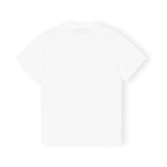 Ganni Basic Jersey Cherry Relaxed T-Shirt - female - Ganni - T-Shirts - White - XS - Tops