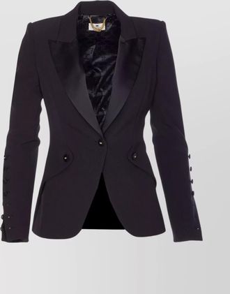 Elisabetta Franchi single-breasted jacket with notched lapel