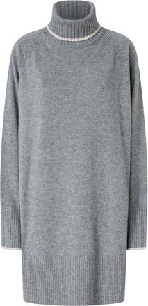 Pinko Fogo Jurk - Dames - Kleedjes - Grijs - M - Wol - Kleedjes