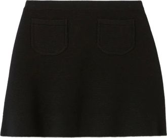 Claudie Pierlot Minigonna svasata in maglia - Nero