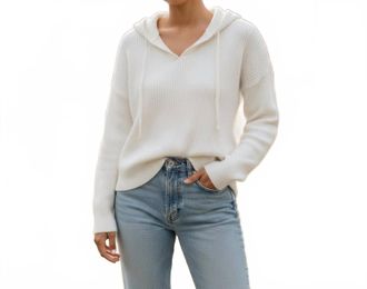 Lucky Brand Hooded Sweater In White