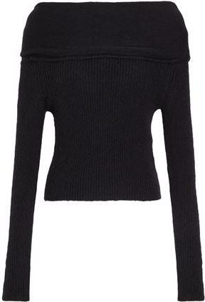 8 by YOOX WOOL BLEND COLD SHOULDER KNIT TOP