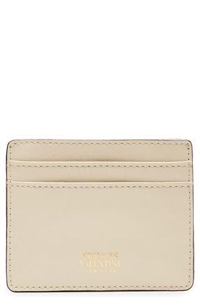 Frances Valentine Leather Card Case in Oyster at Nordstrom