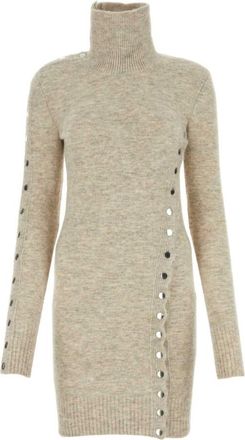Isabel Marant Melange sand stretch nylon blend Melissa sweater dress