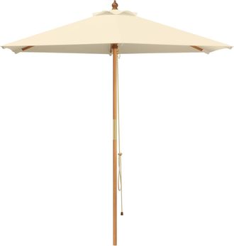 vidaXL Sombrilla De Jard&iacute;n &Oslash; 210 X 237 Cm Madera De Eucalipto Maciza Vidaxl