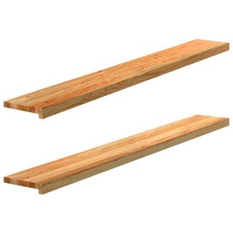 Berkfield Home Window Sills 2 pcs&not;Light Brown 160x20x2 cm Solid Wood Oak | Size: Medium