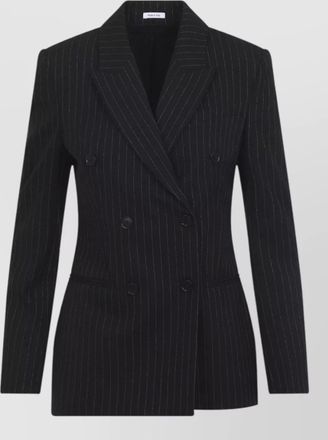 Alexander McQueen pinstripe lurex wool double breasted jacket